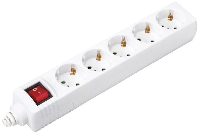50x B-Ware Sygonix Steckdosenleiste Steckdosen Steckleiste mit Schalter 5fach Weiß 50 STÜCK