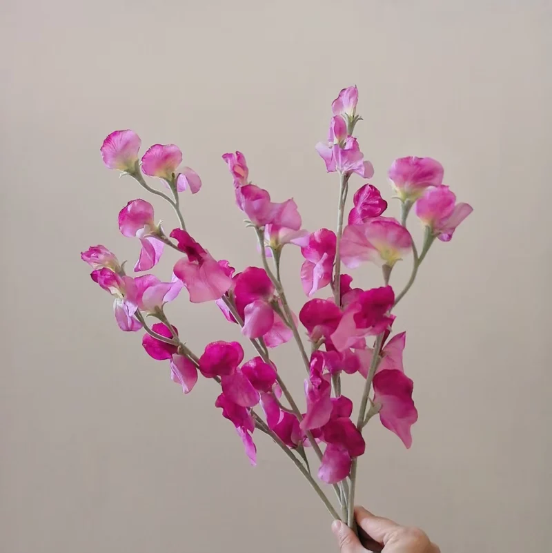 Elegante Seide Sweet Pea Stiel