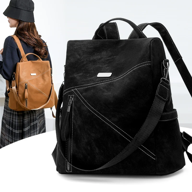 Multi-Funktionaler Leder-Rucksack Karnz