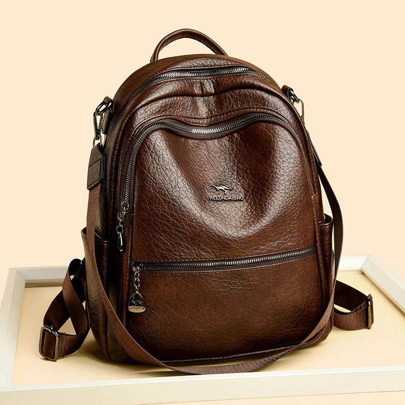 Vintage-inspirierter Leder-Rucksack Karnz