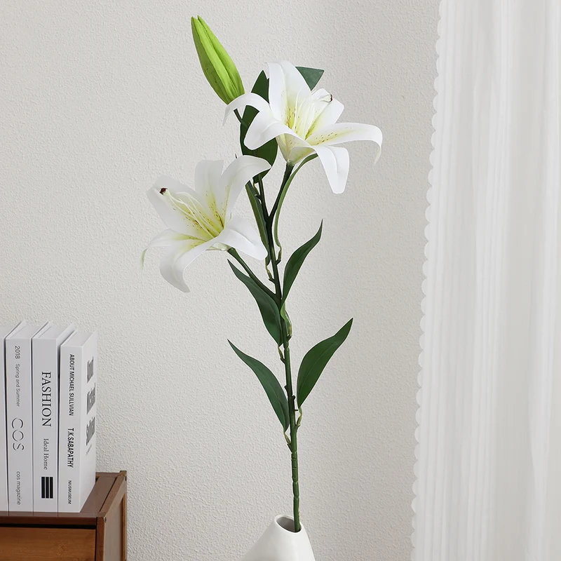 Künstlicher Lilienstängel mit naturgetreuen Blüten Karnz