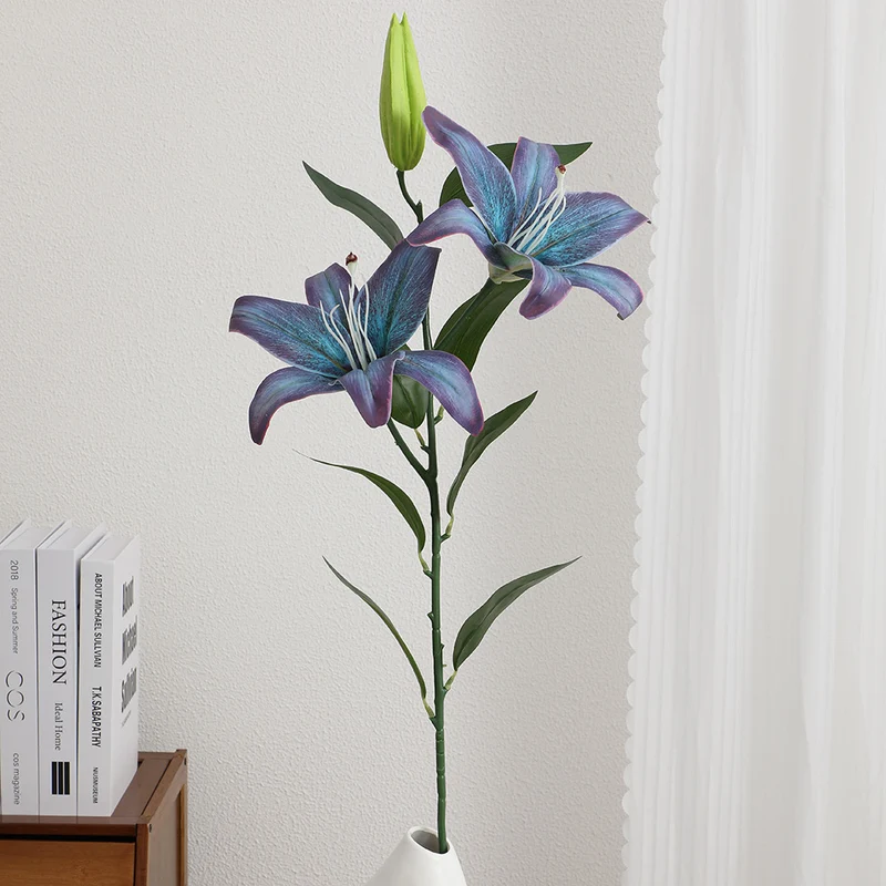 Künstlicher Lilienstängel mit naturgetreuen Blüten Karnz