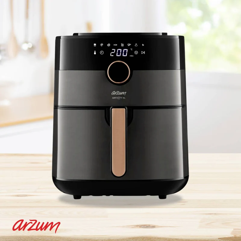 B-Ware arzum Heißluftfritteuse Airfryer Fritteuse 6l 1750W Display Timer Schwarz