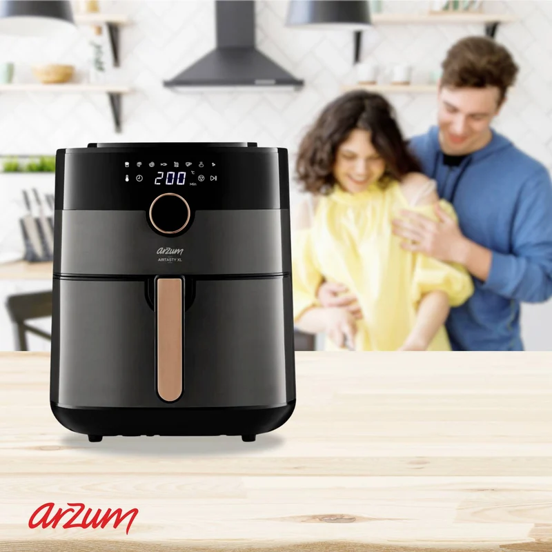 B-Ware arzum Heißluftfritteuse Airfryer Fritteuse 6l 1750W Display Timer Schwarz