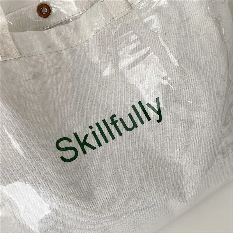Schlanker transparenter Einkaufstasche