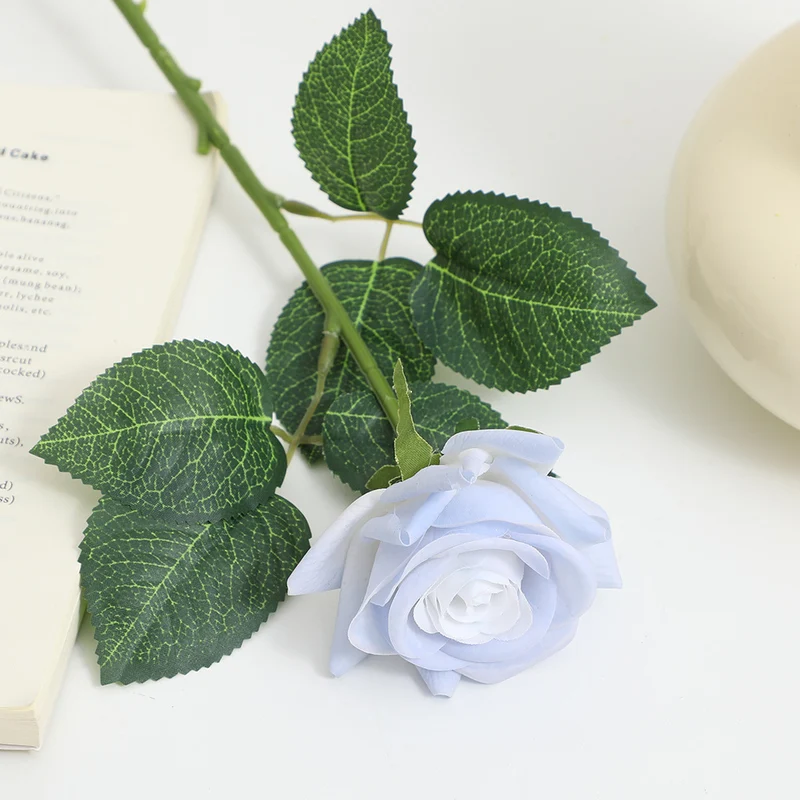 Künstliche Seidenrose mit Blättern Karnz
