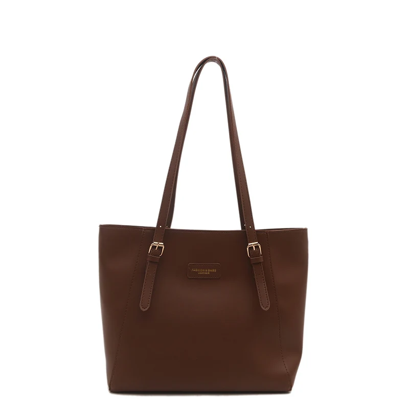Elegante Kunstleder Tote Bag mit Schal-Detail