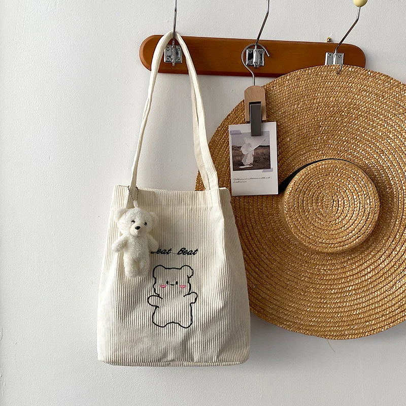 Süßer Cartoon Bär Canvas Tasche