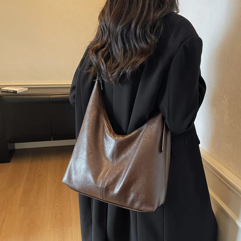 Premium Leder Slouchy Handtasche Karnz