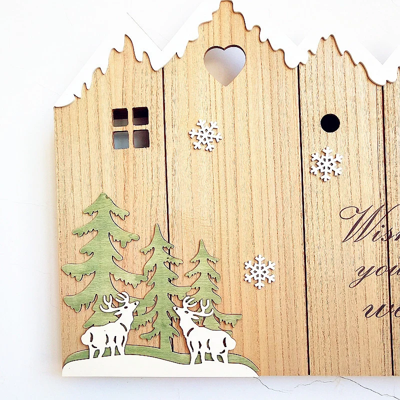 Dekorative Wanddekoration aus Holz mit Naturthema