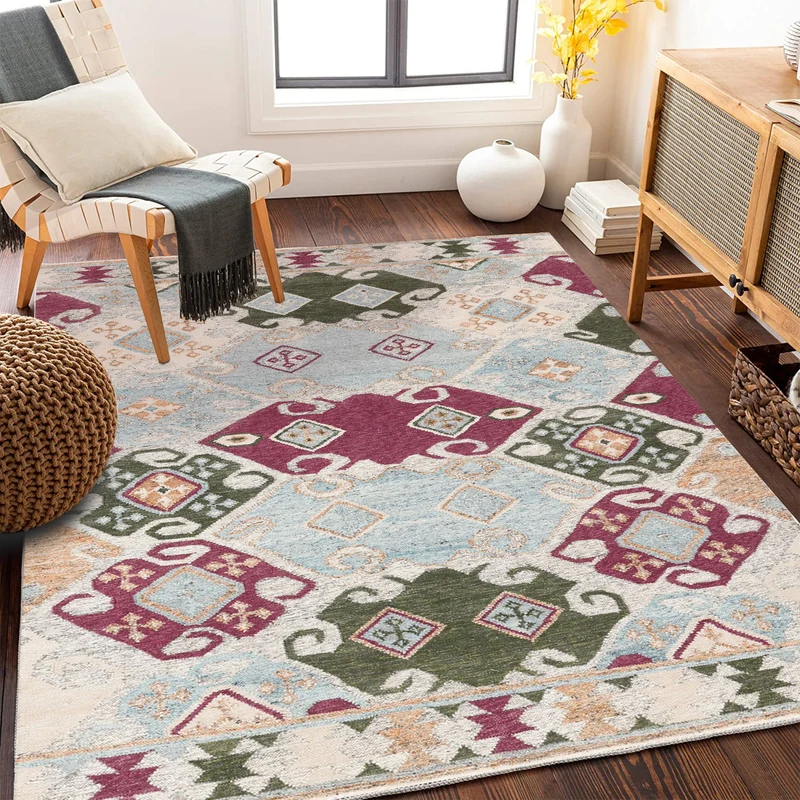 Vintage-inspirierter floraler Teppich