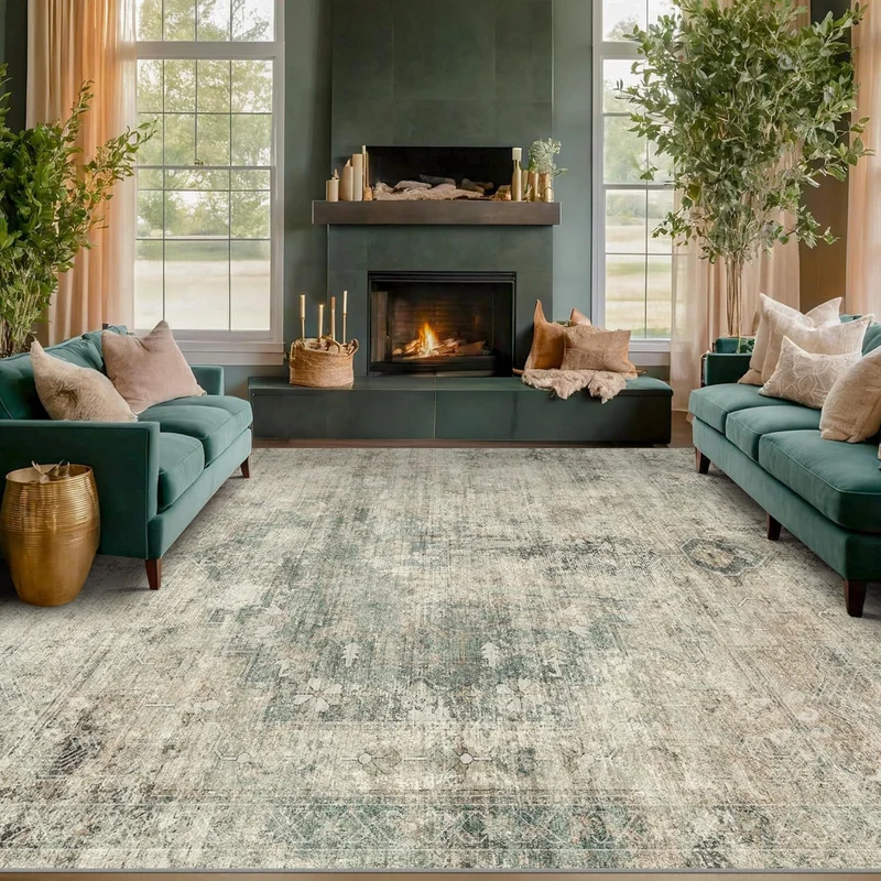 Eleganter, Vintage-inspirierter Teppich