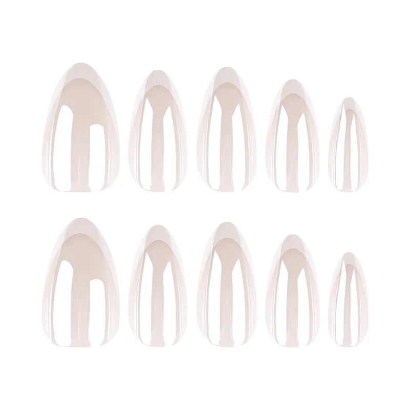 Kunstvolle Stiletto-Nägel mit Eleganten French-Tip Verzierungen Karnz