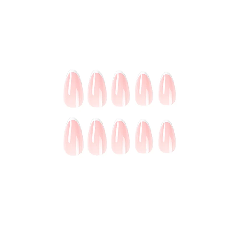 Kunstvolle Stiletto-Nägel mit elegantem French-Tip Design Karnz