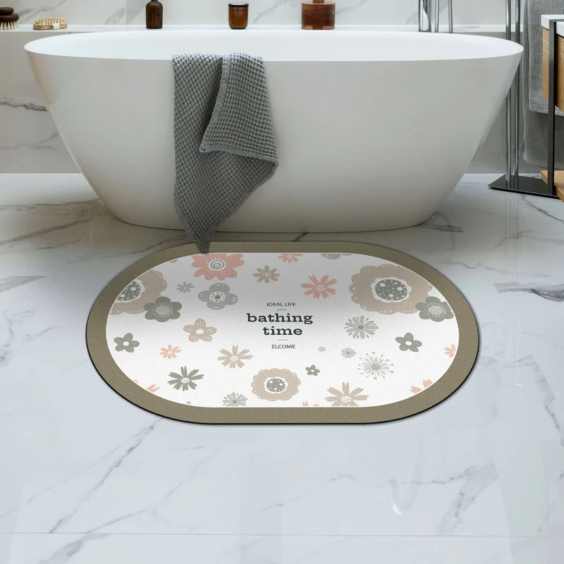 Weicher Floral Badteppich