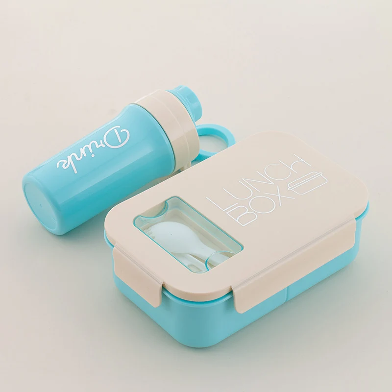 Tragbare Lunchbox mit integrierter Wasserflasche