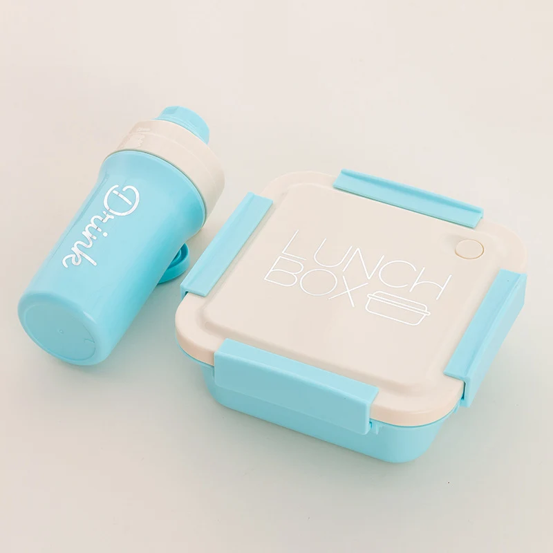 Tragbare Lunchbox mit integrierter Wasserflasche