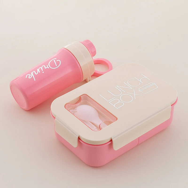 Tragbare Lunchbox mit integrierter Wasserflasche