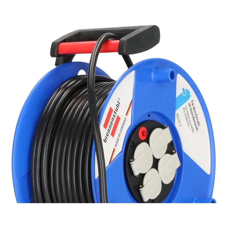 B-Ware Brennenstuhl Kabeltrommel Garant 40m 4-fach Steckdose 290mm schwarz Kunststoff