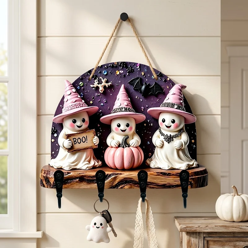 Halloween Dekofigur mit Hexenmotiven Karnz