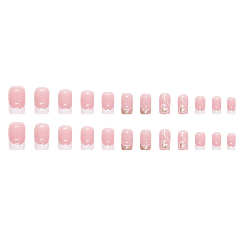 Romantische Herz-Design Nagelverlängerungen Karnz
