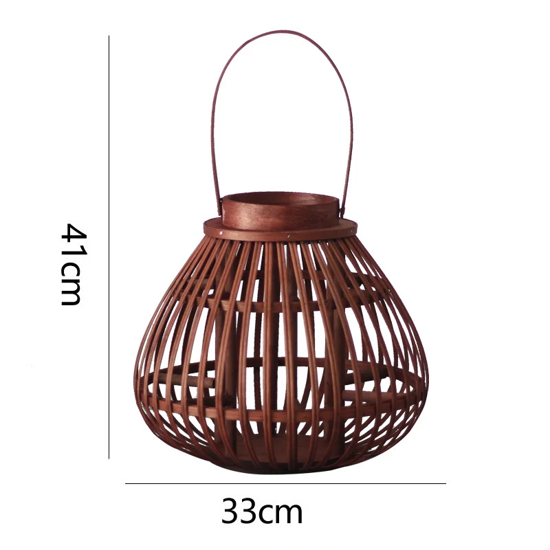 Natürliche Rattan Laterne Karnz
