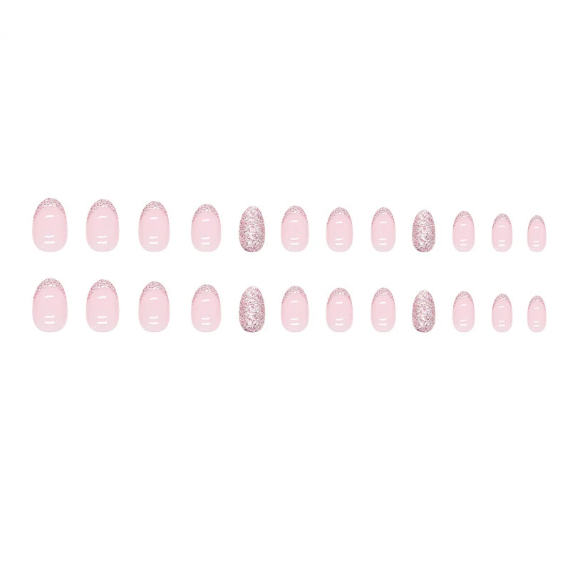 Glitzernde French Tip Nagelverlängerungen Karnz