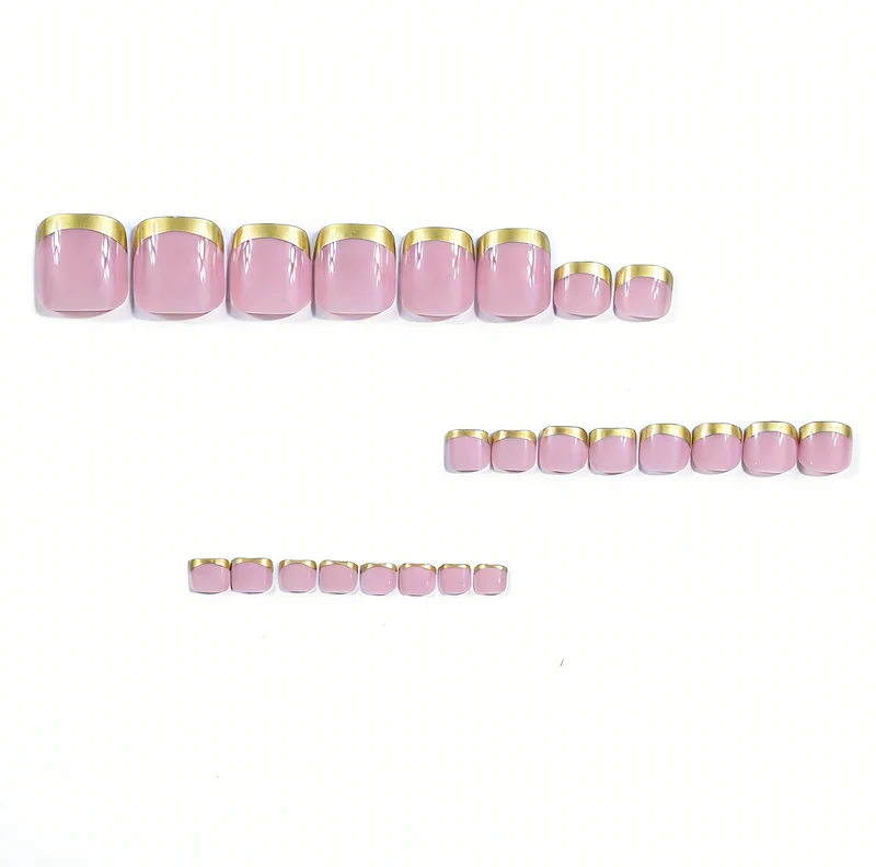 Elegante gold-tipped Nagelkunst Karnz