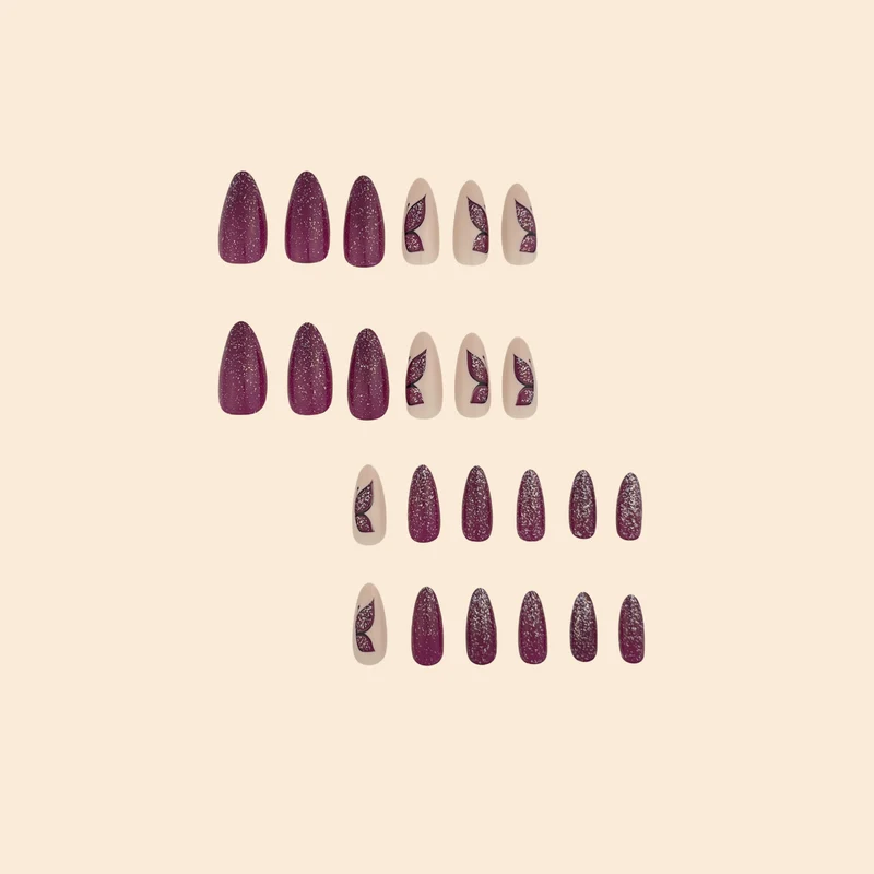 Schmetterlings-inspirierte Glitzer-Nagelverlängerungen Karnz