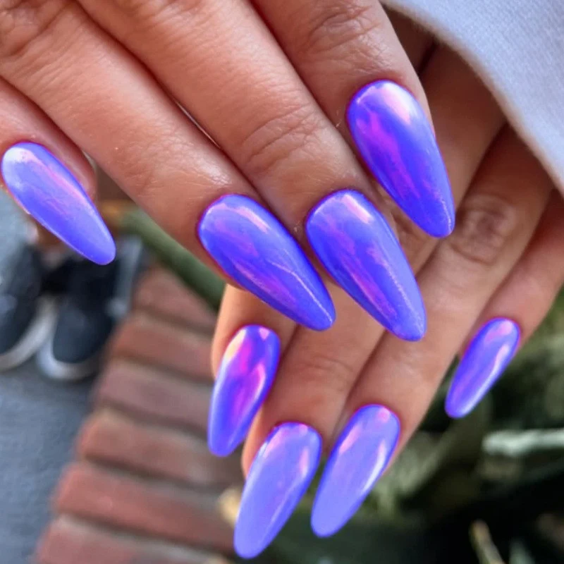 Shimmery Stiletto Press-On Nagelkunst Karnz