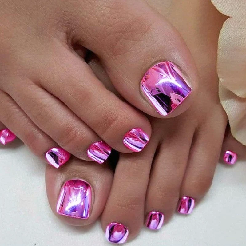 Premium Metallic Press-On Nail Set Karnz