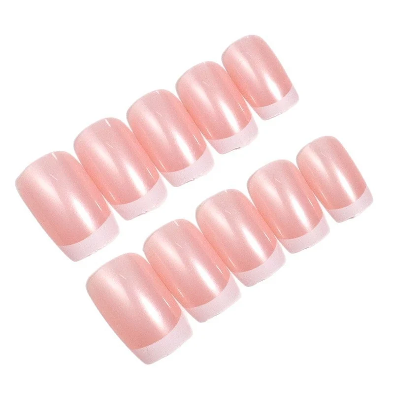Natürliche French Tip Press-On Nägel Karnz