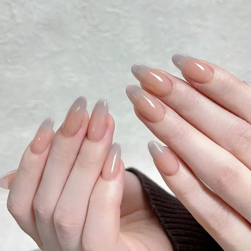Natürlicher Effekt Press-On Nail Set Karnz