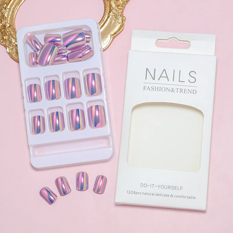 Iridescent Press-On Nagelset Karnz