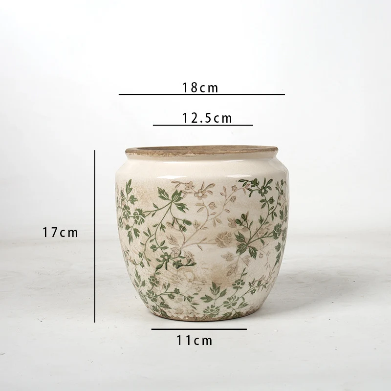Florale Keramik Pflanzschale Karnz