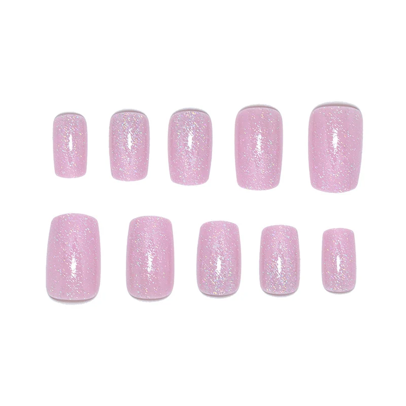 Glitzerndes Acryl Press-On Nagelset Karnz