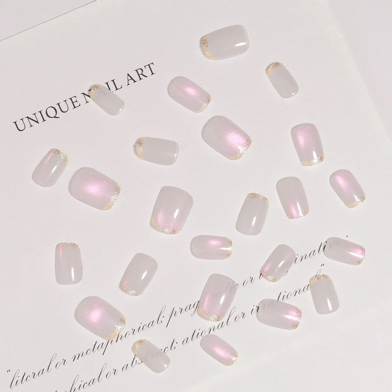 Glitzer Akzent Press-On Nagelset Karnz