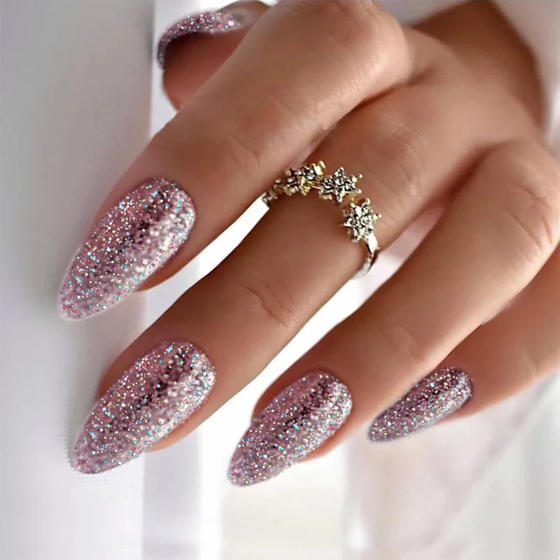 Glamouröser Glitter Press-On Nagel Set Karnz