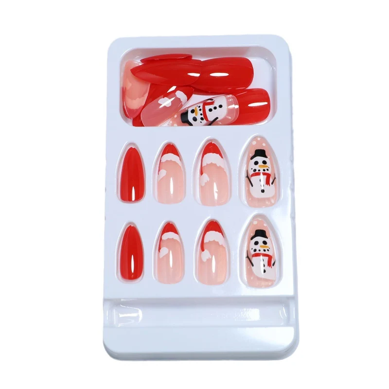 Festliches Winter-Themen Press-On Nagelset Karnz