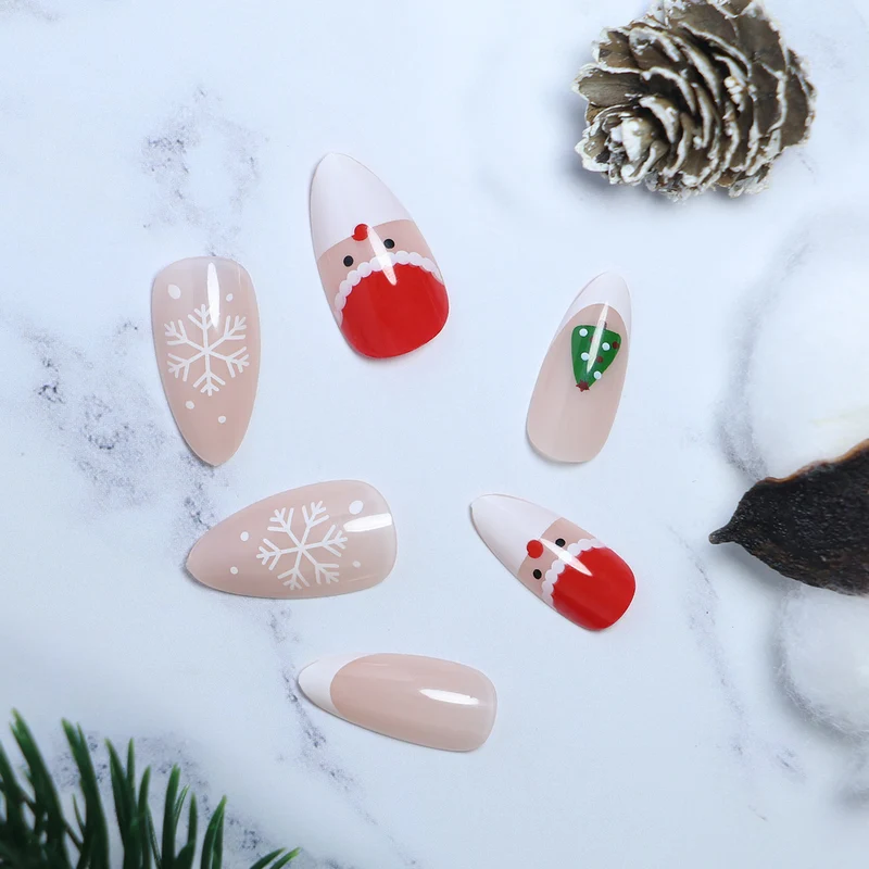 Festliche saisonale Aufkleber-Nagelkunst Karnz
