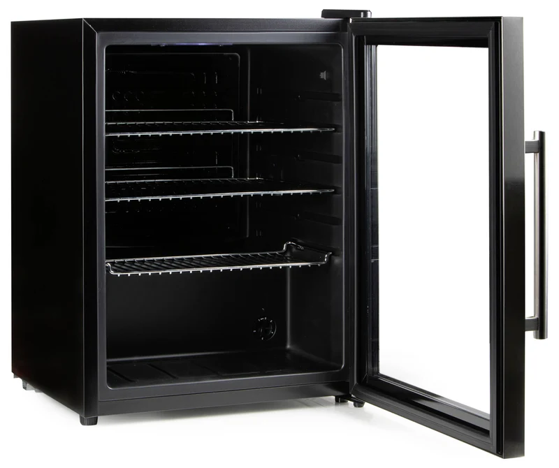 B-Ware Domo Bar-Kühlschrank Party-Kühler Glastür Schwarz DO91609BK 60L Energieklasse D