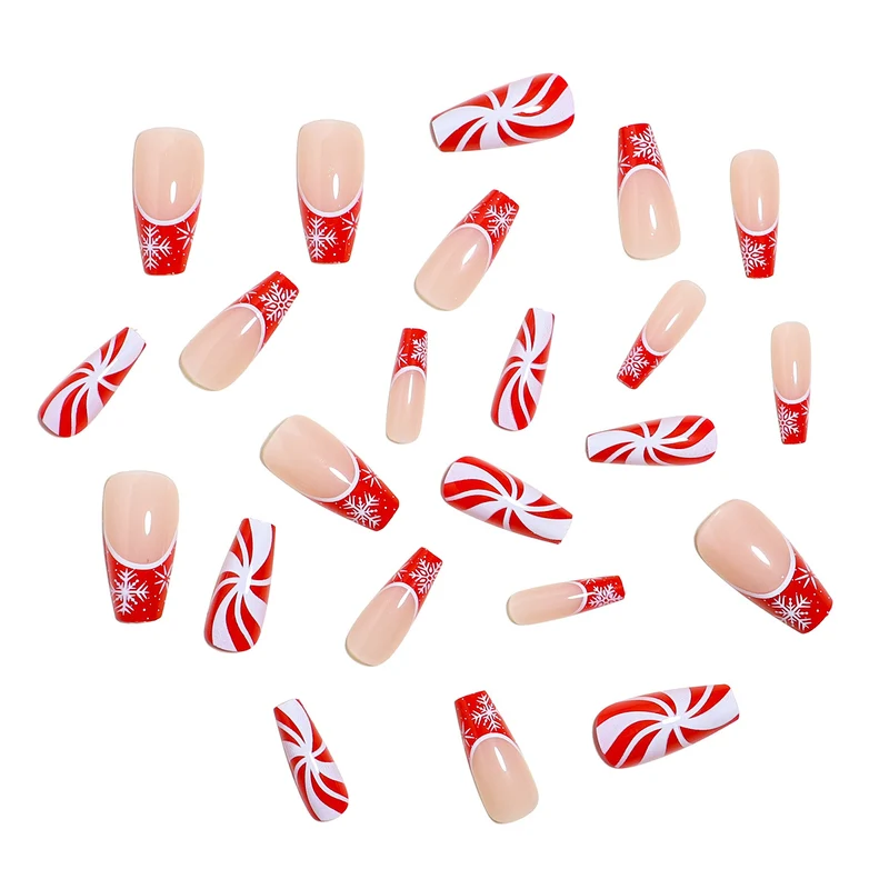 Festliches Zuckerstangen-Nagelkunst-Set Karnz
