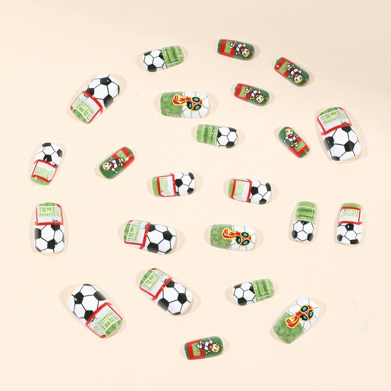 Fußball-Themen 3D Nagel Kunst Erweiterungen Karnz