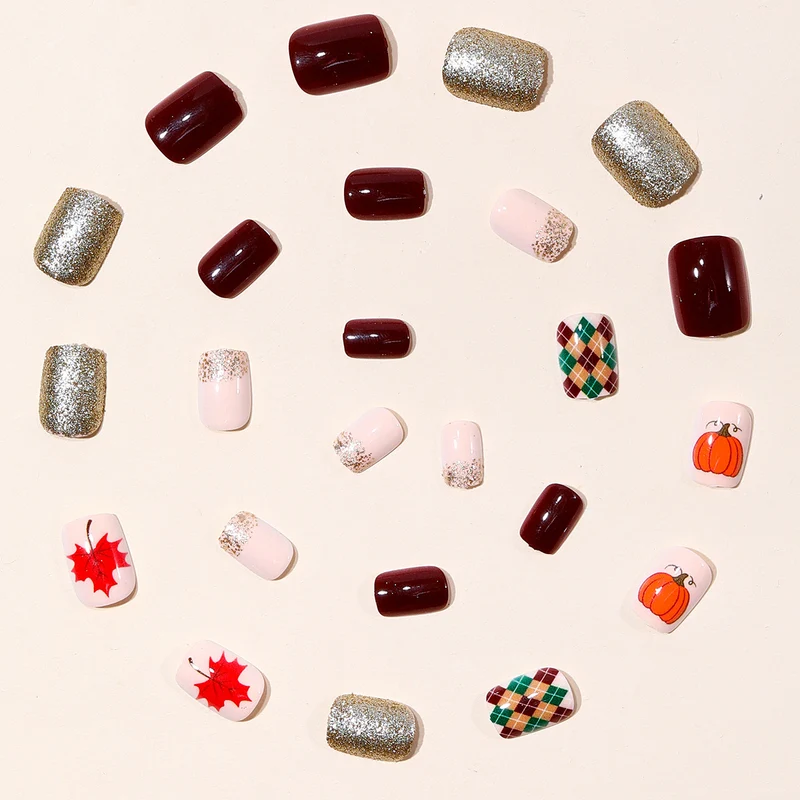 Saisonales herbstliches Nagelkunst-Set Karnz