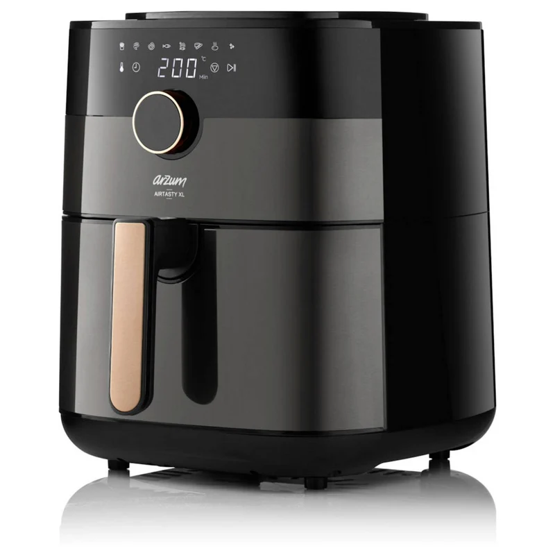 B-Ware arzum Heißluftfritteuse Airfryer Fritteuse 6l 1750W Display Timer Schwarz