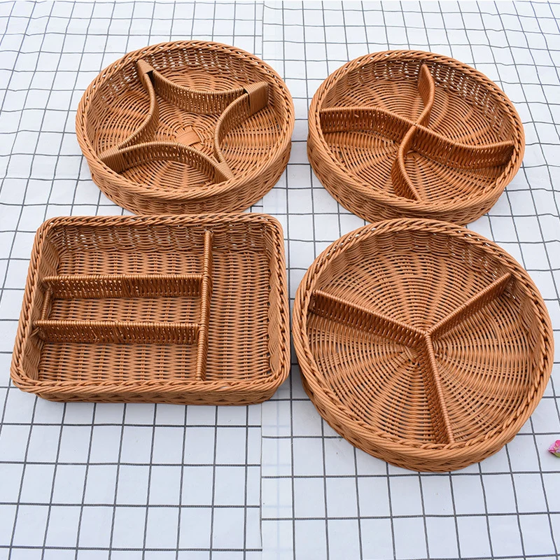 Multi-Abteil Geflochtener Organizer Tray Karnz