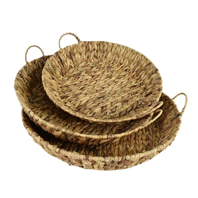 Handgewebtes natürliches Serviertablett Set Karnz