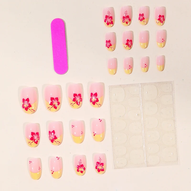 Florale französische Spitzen-Nagelkunst Karnz
