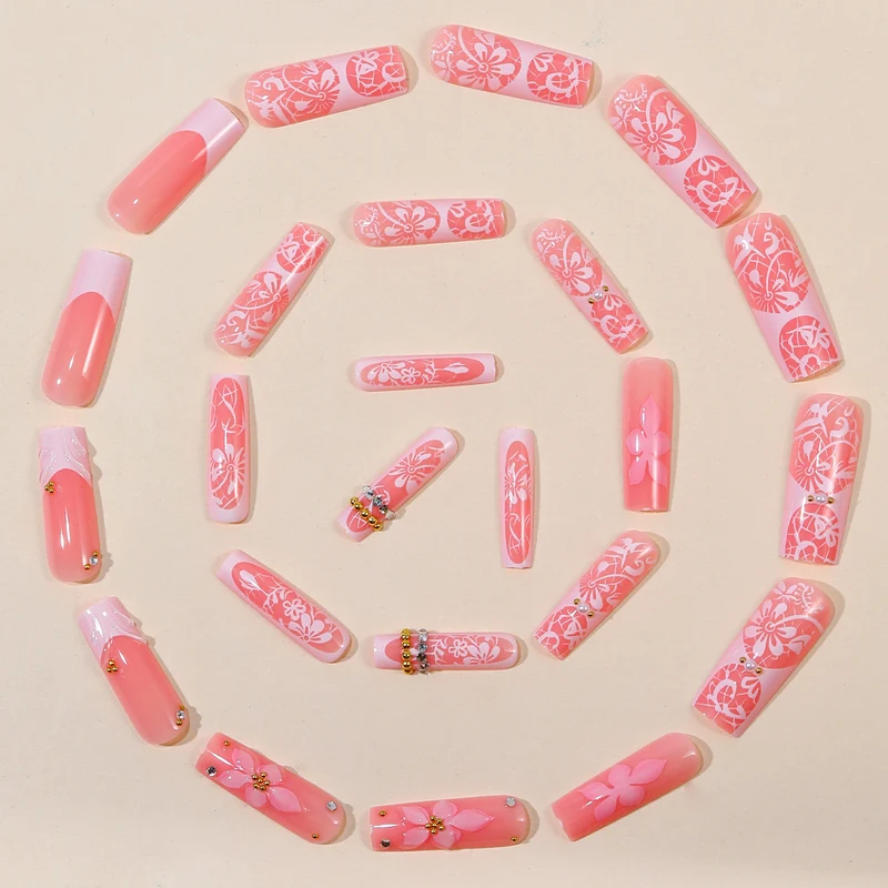 Florale dekorative 3D Nagelkunstverlängerungen Karnz