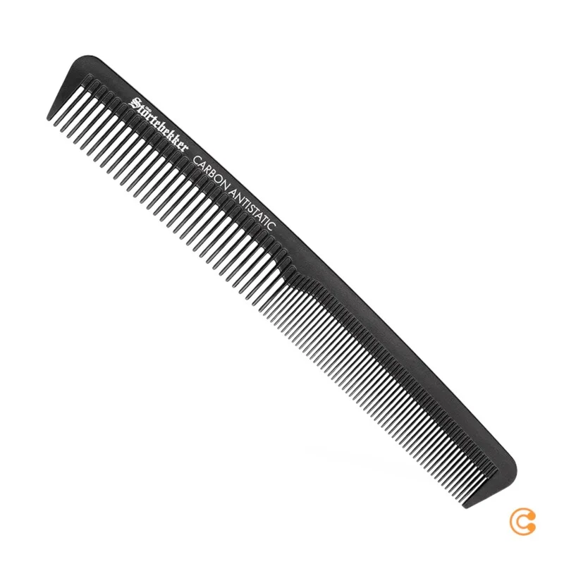 B-Ware Störtebekker Haarkamm Kamm Carbon Bartkamm Friseurkamm Styling Schwarz 2 STÜCK